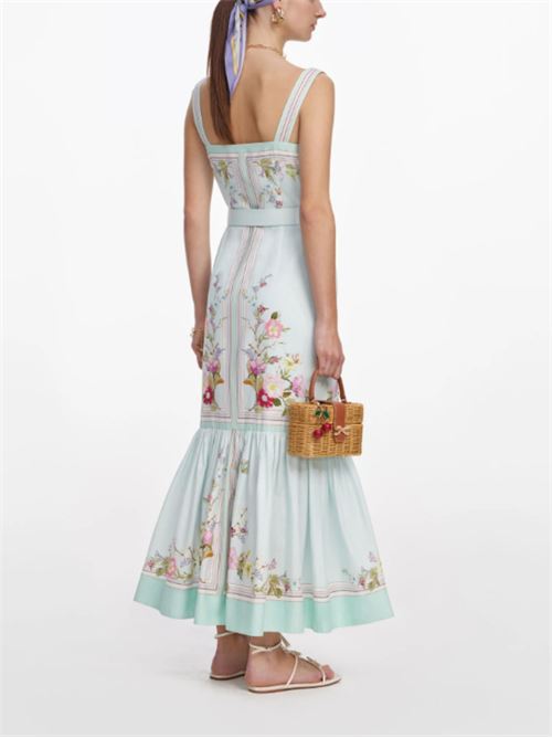 Abito in lino SELF PORTRAIT | AC26030MGGREEN